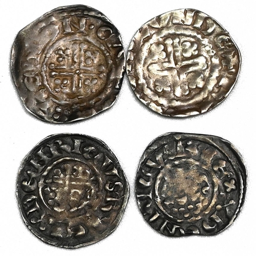 122 - Group of four (4) 1154-1399 Plantagenet Kings silver short cross Pennies. Includes (1) Ravel on Lond... 