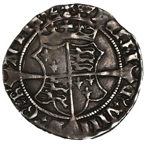 130 - 1536-1537 King Henry VIII Ireland First Harp Issue hammered silver Groat with royal initials (S 4673... 