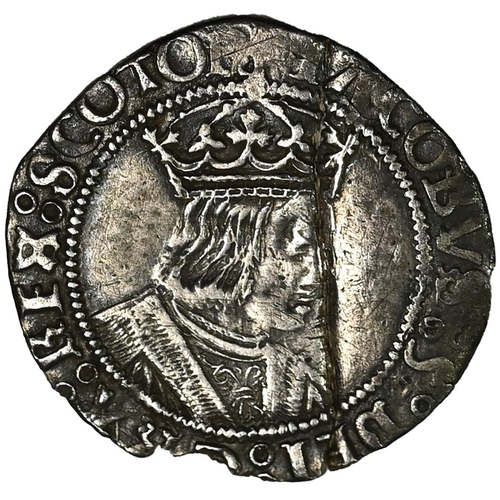 136 - 1526-1539 Scotland King James V hammered silver Second Coinage Groat with profile bust (S 5376). Obv... 