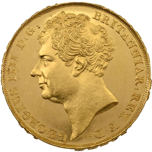 145 - 1823 King George IV gold Double Sovereign/Two Pound coin with inscribed edge (MCE 470, S 3798). Obve... 