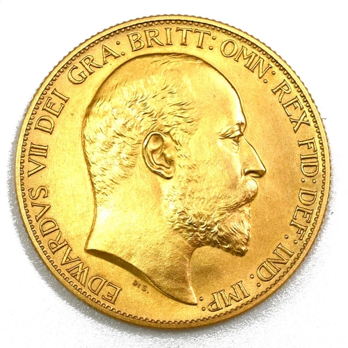 147 - 1902 matte proof Double Sovereign/gold Two Pound from King Edward VII's coronation year (S 3968, Sch... 