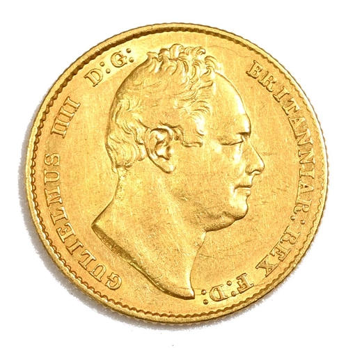 152 - 1832 William IV gold 'full' Sovereign with Second Bust of the King (Marsh 17, S 3829B). Obverse: sec... 