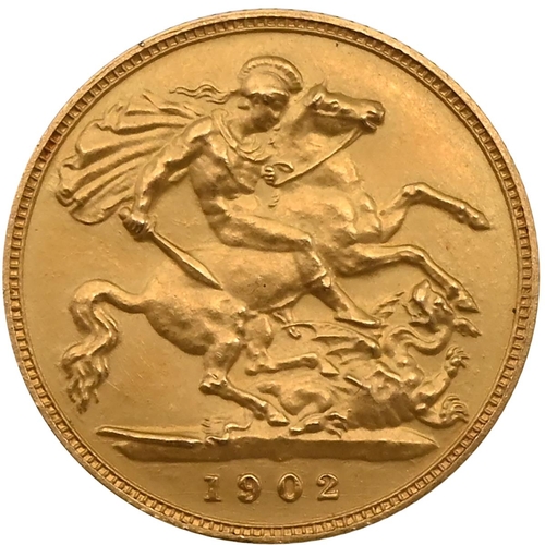 161 - 1902 matte proof gold Half Sovereign of King Edward VII from the London Mint (Marsh 505A, S 3974A). ... 