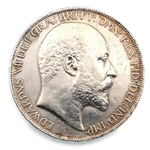 167 - 1902 King Edward VII silver Crown: first issue of this reign with St George reverse (S 3978). Obvers... 