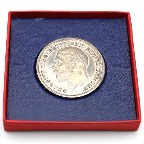169 - 1935 King George V silver proof Crown with raised edge lettering in original box (S 4048, Bull 3655;... 