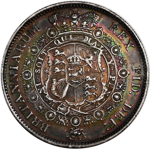 173 - 1817 King George III silver Halfcrown coin with Benedetto Pistrucci 'Bull Head' portrait (S 3788, ES... 