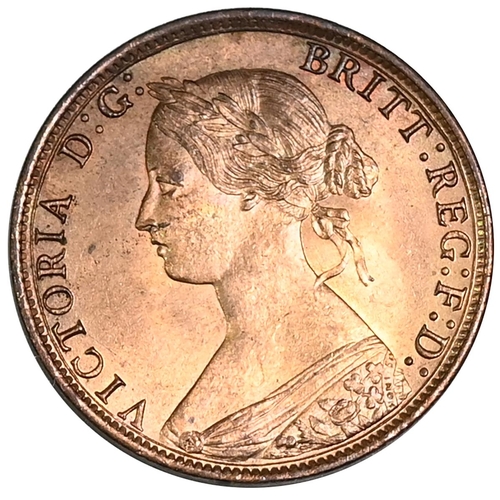 225 - 1866 Queen Victoria bronze 'Bun Head' Halfpenny coin with Britannia design to the reverse (S 3956). ... 