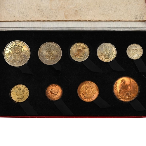 235 - 1950 King George VI nine-coin specimen base metal proof set from The Royal Mint in the original box.... 