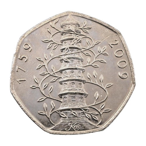 332 - 2009 original Kew Gardens 50p coin from a limited mintage of only 210,000 struck by The Royal Mint. ... 