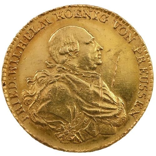 383 - 1796-A Kingdom of Prussia gold Frederick d'Or Berlin Mint coin of King Frederick William II (KM  349... 