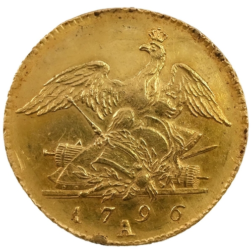 383 - 1796-A Kingdom of Prussia gold Frederick d'Or Berlin Mint coin of King Frederick William II (KM  349... 