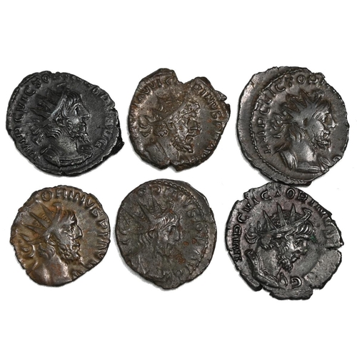 42 - Group of six (6) 269-271 AD Roman, Victorinus Antoninianus bronze coins. Includes (1) Providentia (x... 