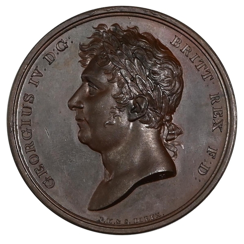 461 - 1821 King George IV bronze Coronation medal by Thomas Halliday and Peter Kempson (BHM 1073). Obverse... 