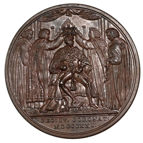 461 - 1821 King George IV bronze Coronation medal by Thomas Halliday and Peter Kempson (BHM 1073). Obverse... 