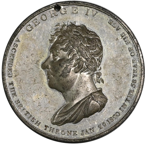 464 - 1822 white metal King George IV visit to Scotland medal with hole. Obverse: laureate bust of the Kin... 