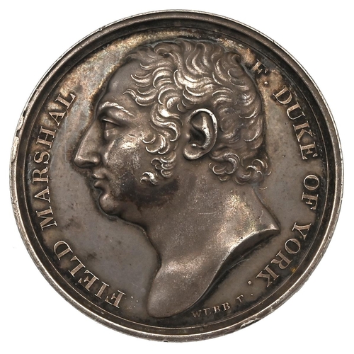 466 - 1827 Death of Prince Frederick, Duke of York and Albany silver medal (BHM 1286, Eimer 1190). Obverse... 