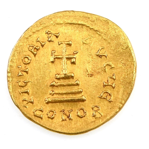 51 - 610-641 AD Byzantine Empire gold Solidus of Heraclitus and Heraclius Constantine. Obverse: facing bu... 