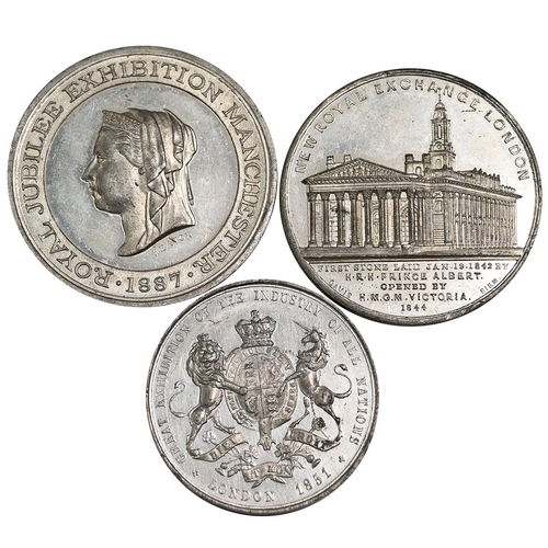 513 - Group of three (3) 19th-century white medal medals issued during the reign of Queen Victoria. Includ... 