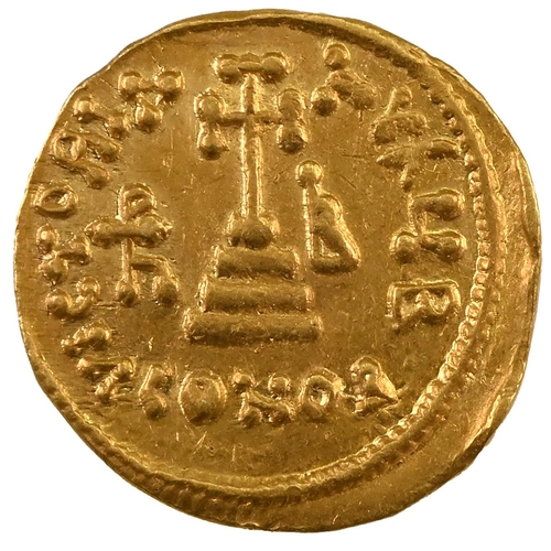 54 - 639-641 AD Byzantine Empire Heraclius, Heraclius Constantine and Heraclonas gold Solidus. Obverse: t... 