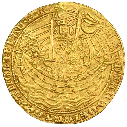 73 - 1356-1561 King Edward III gold series G fourth coinage pre-treaty period Noble (S 1490, N 1180). Obv... 