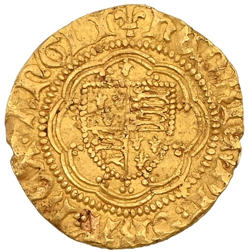 76 - 1422-1430 King Henry VI First Reign Annulet Issue gold London mint hammered Quarter Noble (S 1811). ... 