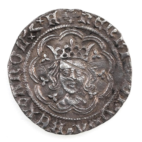 78 - 1431-1433 King Henry VI First Reign Pinecone-Mascle issue Calais mint Halfgroat (S 1877). Obverse: c... 