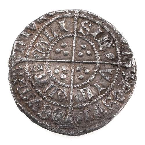 78 - 1431-1433 King Henry VI First Reign Pinecone-Mascle issue Calais mint Halfgroat (S 1877). Obverse: c... 