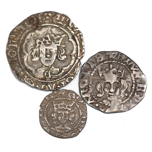 85 - Group of three (3) King Edward IV First and Second Reign hammered silver coins. Includes (1) 1471-14... 