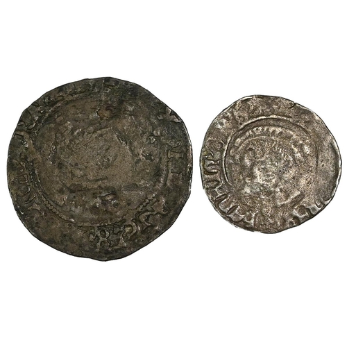 88 - Group of two (2) mid-16th century King Henry VIII Third Coinage and Posthumous issue silver coins. I... 