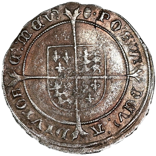 92 - 1551-1553 King Edward VI fine silver issue Third Period Shilling with tun mintmark to reverse (S 248... 