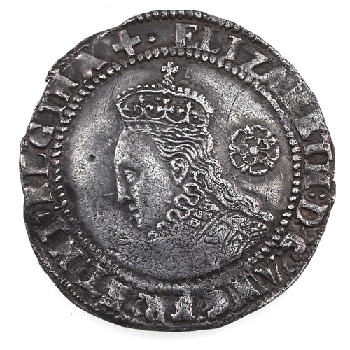 99 - 1578/7 Queen Elizabeth I Fifth Issue hammered silver Sixpence with greek cross mintmark (S 2572). Ob... 
