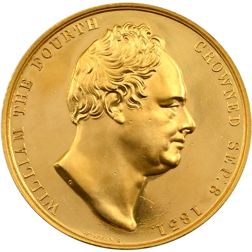 467 - 1831 Coronation of King William IV official gold medal designed by William Wyon (Eimer 1251, BHM 147... 