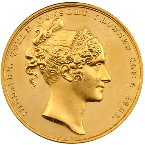 467 - 1831 Coronation of King William IV official gold medal designed by William Wyon (Eimer 1251, BHM 147... 