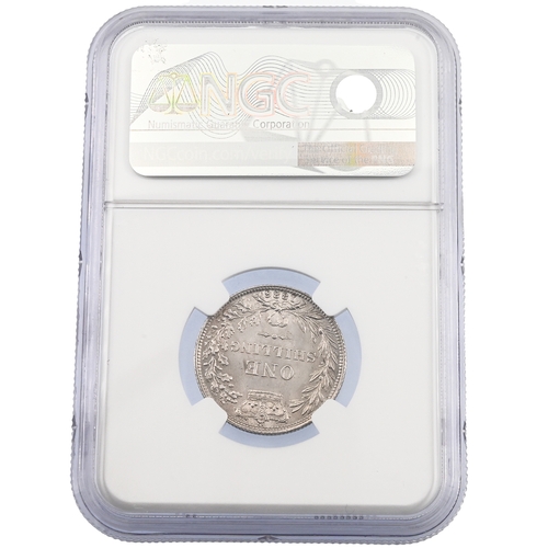 192 - 1886 Queen Victoria type A7 Young Head silver Shilling, graded MS 63 by NGC (Spink 3907, Davies 924)... 