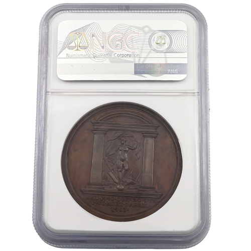 438 - 1731 Edward IV bronze medal from Dassier's monarchs series, graded MS 63 BN (Eimer 526). Obverse: im... 