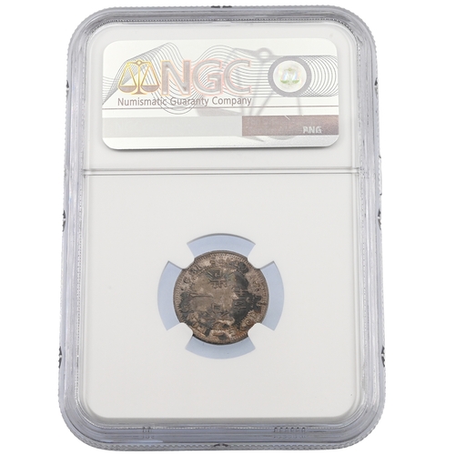 368 - 1897 H Queen Victoria Hong Kong silver 10¢ Heaton Mint coin graded MS 62 by NGC (KM 6). Obverse: cro... 