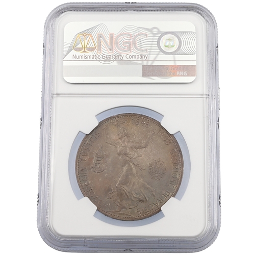 347 - 1908 Austria silver Five Corona 60th Anniversary of Franz Joseph I's reign graded MS 63 by NGC (KM 2... 