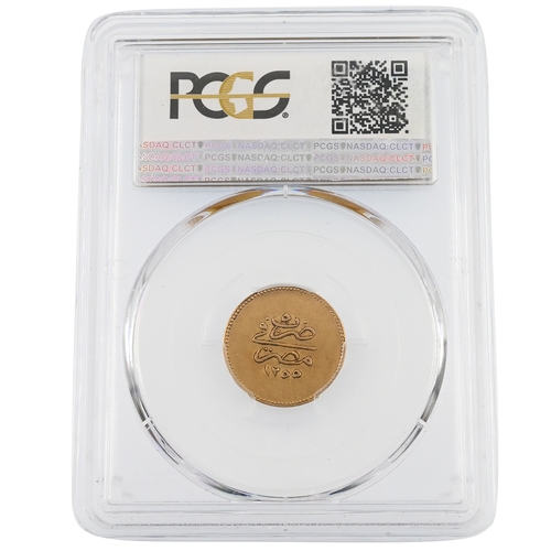 362 - 1843 (1255) Egypt gold 50 Qirsh of Sultan Abdulmecid (Abdulmejid) I graded AU50 by PCGS (KM 234.1). ... 