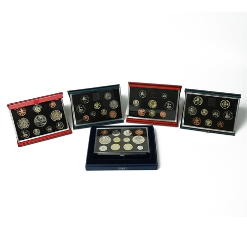 100 - Group of five (5) UK proof annual sets from The Royal Mint in their original packaging. Includes (1)... 