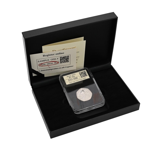 118 - Group of twelve (12) DateStamp sets and singles with coins in holders inside presentation boxes. (1)... 