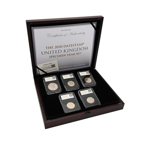 118 - Group of twelve (12) DateStamp sets and singles with coins in holders inside presentation boxes. (1)... 