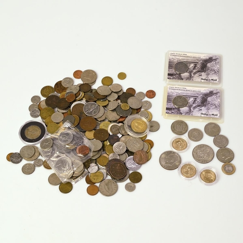 150 - Group of unsorted base metal British and world coins weighing 4.6kg. 
