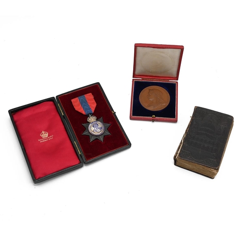 158 - Edward VII Imperial Service Medal. Boxed with paperwork from the Home Office, Whitehall c1906 and sh... 