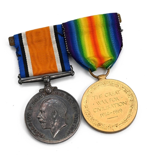 161 - Military Medals on Bar- UK WW1 Victory & Defence. Presented to Pte F Hawthorne, Middlesex Regt, G-95... 