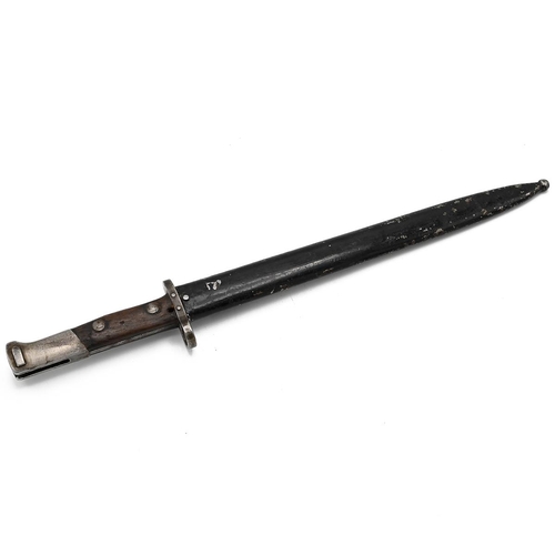 182 - German K98 Mauser bayonet and scabbard from the interwar period. L 45cm (inc scabbard)