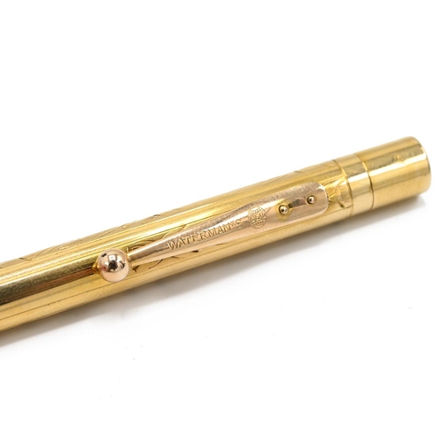 2 - An 18ct gold and diamond ring, 1.78 grams, along with a Waterman pencil and gold coloured jewellery 
