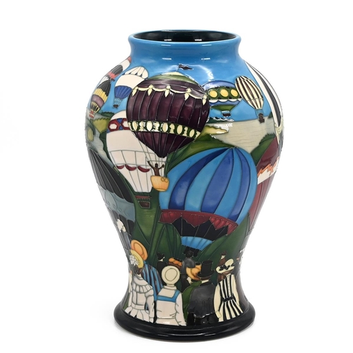 230 - Up Up and Away - Limited Edition (117/200) Moorcroft baluster form vase designed by Paul Hilditch, S... 