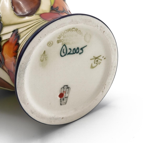 237 - Moorcroft Parasol Dance vase by Kerry Goodwin, 2011 (red dot). Shape/Size: 65/6. Height 16.5, Diamet... 