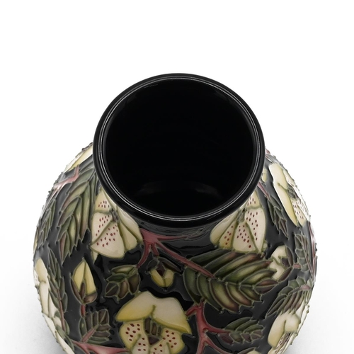 239 - Moorcroft Mountain Gold vase by Sian Leeper, 2003. Shape/Size: 7/5. Height 13.5cm, Diameter 9.5cm.