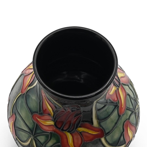 240 - Moorcroft Palmata vase by Shirley Hayes, copyright 1999. Shape/Size: 869/6. Height 16cm, Diameter 12... 